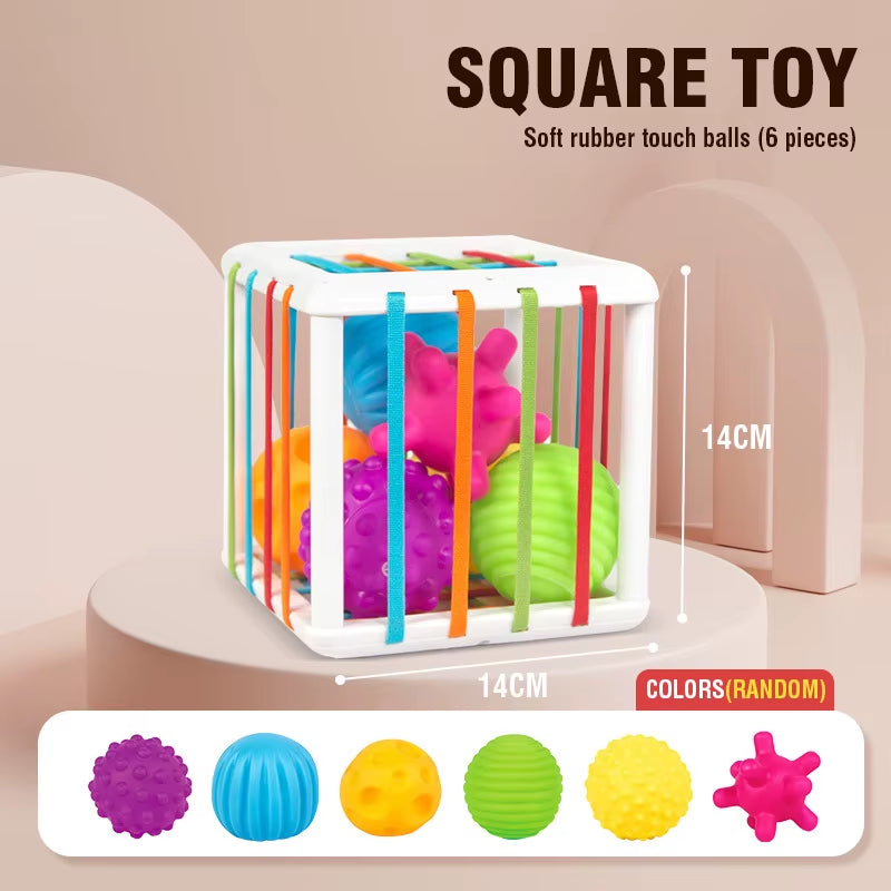 Montessori Baby Toys Stack Pull Blocks Games 0-12 Months Color Shade Sensory Development Learning Educational Toys Babies Infant